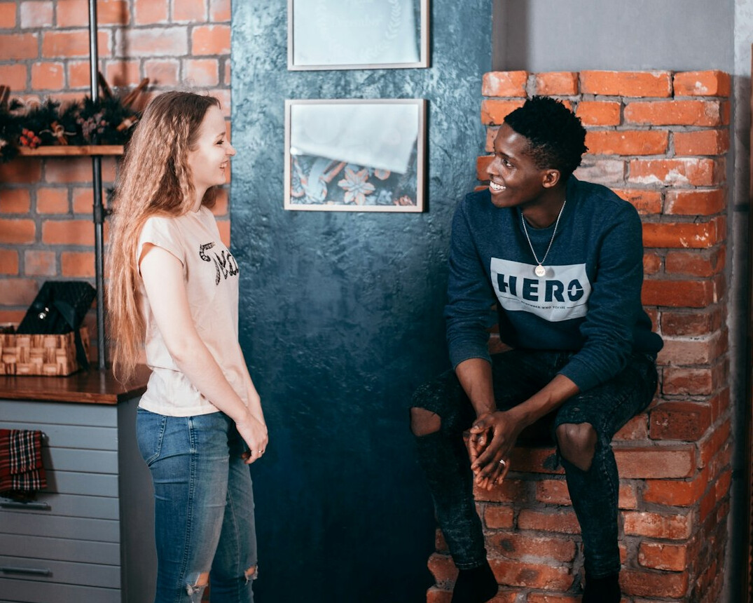 couple having deep conversation